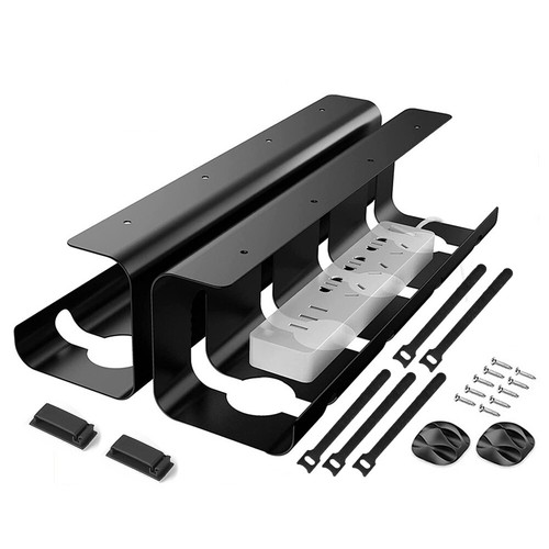 2 Stück Kabelkanal Schreibtisch Organizer | Kabelwanne | Kabelkorb | Kabelrinne - Bild 7 von 7