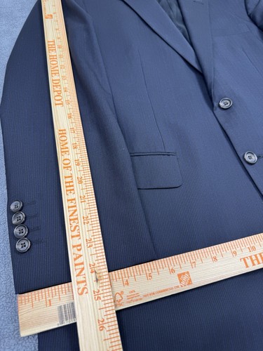 Ralph Ralph Lauren Suit Men’s 42R Navy Blue Pinstripe 100% Wool - Picture 7 of 24