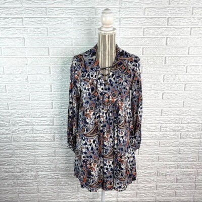 Fashion Union Multicolored Paisley Boho Dress with Lace Up Neckline Size Small | eBay Fashion Union Multicolored Paisley Boho Dress with Lace Up Neckline Size Small | eBay
