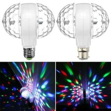 LED Rotating Disco Light Bulb RGB Projector Multi Coloured Bayonet Party Lamp