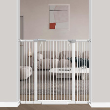 40.5" Extra Tall Baby Gate for Stairs, 40.6"-49.1" Extra Wide Dog Pet Gate Indoo