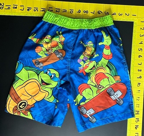 Nickelodeon Boys 7 Teenage Mutant NInja Turtles Swim Trunks TMNT Summer Fun Suit - Picture 3 of 3
