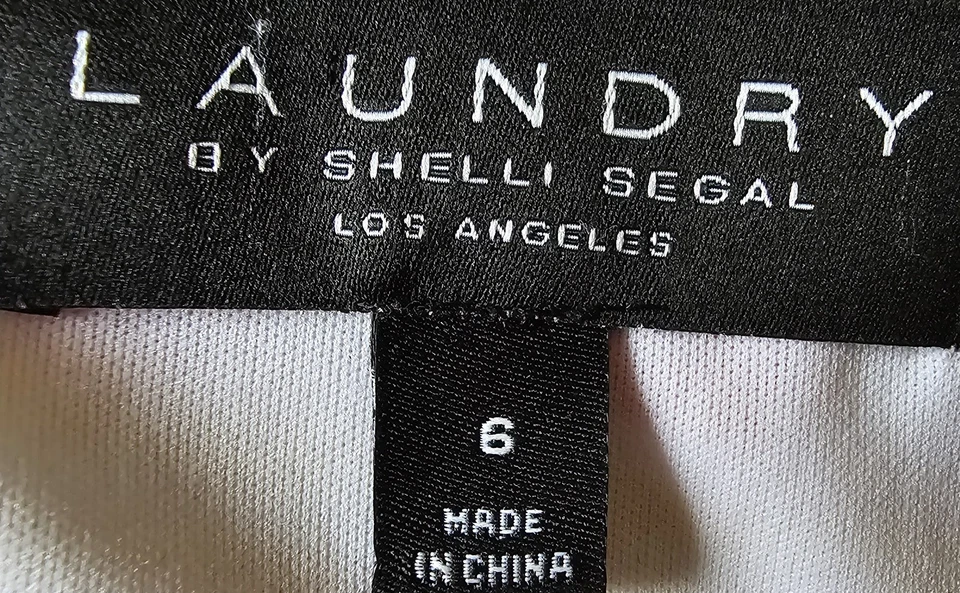 Vestido sin solero Laundry by Shelli Segal para mujer talla 6 multicolor a rayas Foto 2 de 4