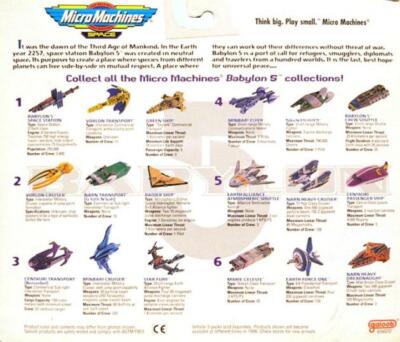Galoob Micro Machines 1995 Babylon 5 Space Ships