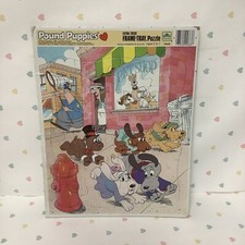 Vintage Pound Puppies Frame Tray Puzzle Tonka Golden 1986 Complete