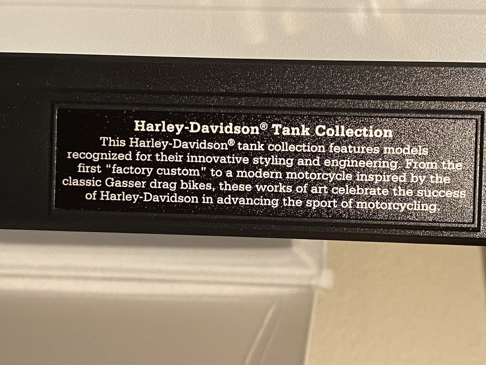 HarleyDavidson 6 Mini Gas Tank Collection Shadow Box Wall Display 2015