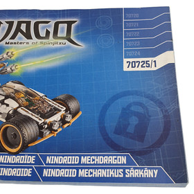Lego 70725 Ninjago Nindroid Mechdragon INSTRUCTION MANUAL ONLY 2014 Retired 9+
