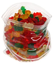 Unzipped Glass Bag Candy Bowl