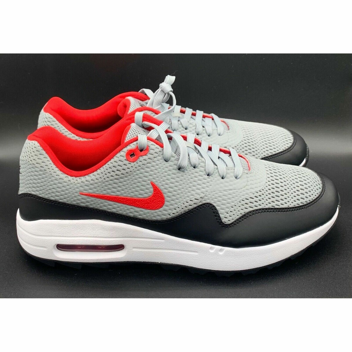 Nike Air Max 1 G Men\'s Golf Shoes/Cleats CI7576 002 Particle Grey Red SIZE 11.5 Nike Air Max 1 Golf Particle Grey Red | Mercari main image 3