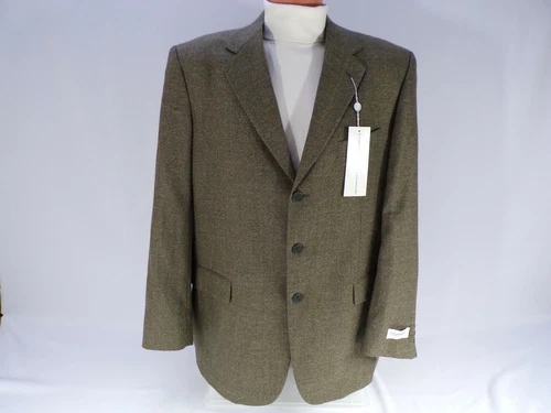 Emanuel Ungaro Wool Sport Coat Mens 42L Gray Green Tweed Fully Lined NEW
