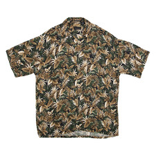 Camicia Hawaii Da Uomo VAN HEUSEN In Rayon Lavabile Marrone A Fiori L