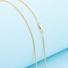 Wholesale DIY 1PCS 16-30inch Wholesale Jewelry 18K GOLD FILL Box Chain Necklaces