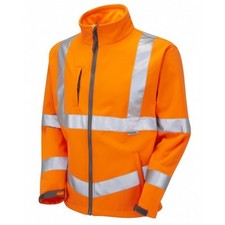 Leo Workwear Buckland Class 3 Go/rt Orange Softshell Jacket Pre
