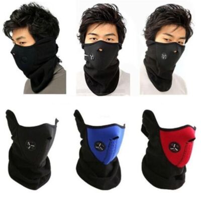 Unisex Winter Half Face Mask Skull Ski Snow Fleece Neck Warmer Motorcycle Bike