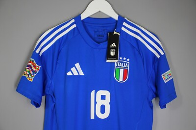 NWT ITALY NATIONAL TEAM 2024 2025 HOME FOOTBALL SHIRT JERSEY #18