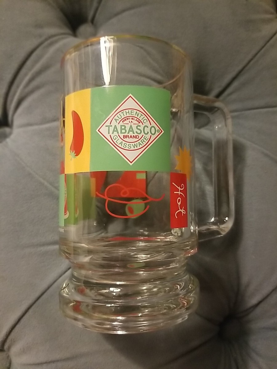 Tabasco Brand Pepper Sauce McIlhenny Co. Glass Mug 16 oz. NEW 3982