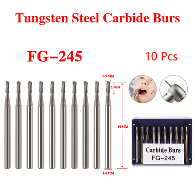 Dental Carbide Burs Tungsten Steel Bur FG # 330 FG #245 for High