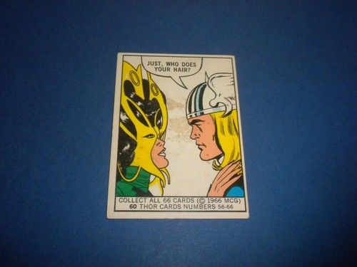 MARVEL COMICS SUPER HEROES card #60 THOR Donruss 1966 MCG