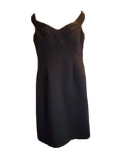 Nicholas Ponti Cross Front Off Shoulder Little Black Dress Size 10