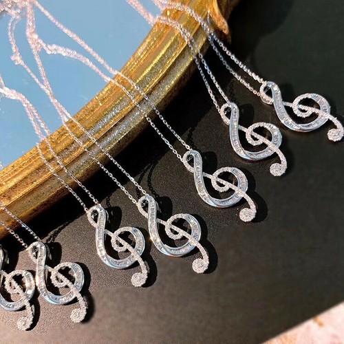 Creative Cubic Zircon Women 925 Silver Filled Necklace Pendant Wedding Jewelry - Picture 21 of 30