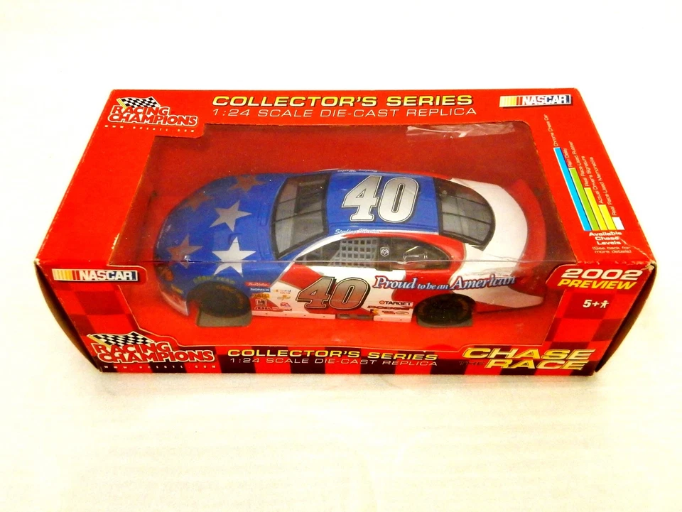 ERTL 1:24 NASCAR литой автомобиль, Sterling Marlin #40 2001 патриотический Dodge Intrepid - Изображение 2 из 4
