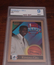 KENDALL GILL Rookie****1990 SKYBOX---MINT 9****HORNETS-NETS--Mad Dog