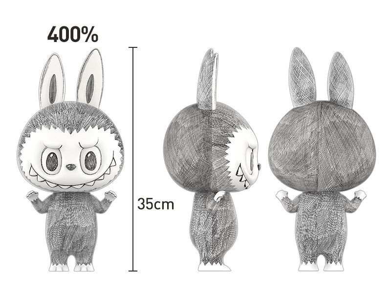 POP MART THE MONSTERS MEGA LABUBU 400% Sketch Figure Popmart