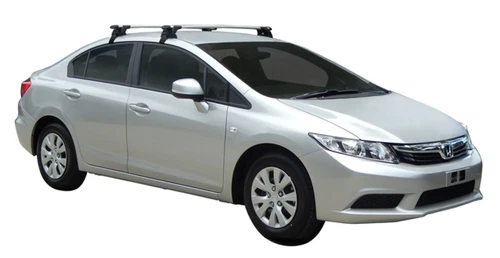 2xBLACK Roof rack for Honda Civic Sedan 2012-2016 / Aerodynamic Cross bars - Picture 2 of 3