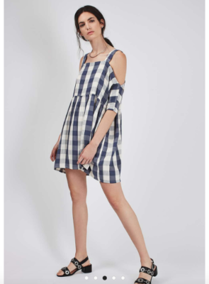 Topshop Gingham Smock Off Shoulder Mini Dress Size Petite 0 Blue White | eBay Topshop Gingham Smock Off Shoulder Mini Dress Size Petite 0 Blue White | eBay