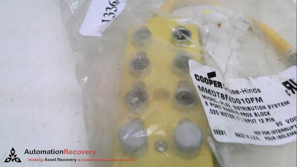 COOPER CROUSE-HINDS MMDT8F4D010FM, MULTI PORT BLOCK, 8 PORT, 0.25M, NEW #229493 - Image 3 of 4