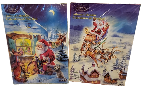 Lot of 2 Baron Sealed Advent Calendars Milk Chocolate Expired 2014