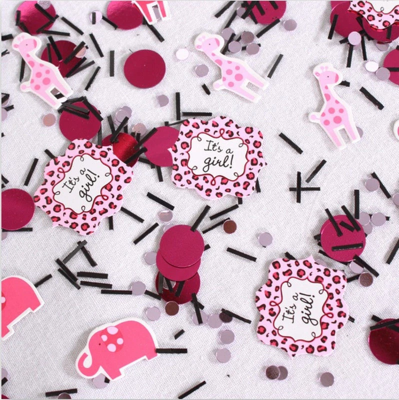 Baby Shower Sweet Safari It's a Girl Confetti Zoo 丛林装饰派对用品 — 第 2/4 张图片
