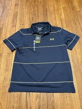 Under Armour Polo Shirt Mens Large Blue Brand New