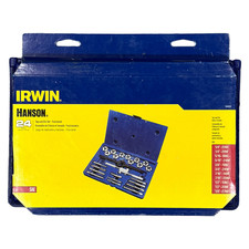 IRWIN Hanson 24 Pc SAE Tap Die Set 1900204 Carbon Steel Case