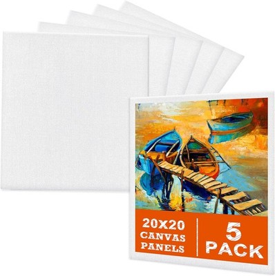 Leinwand Set 5er Pack 20x20 cm Vorgespannte Künstler Canvas 3mm für Acryl Öl