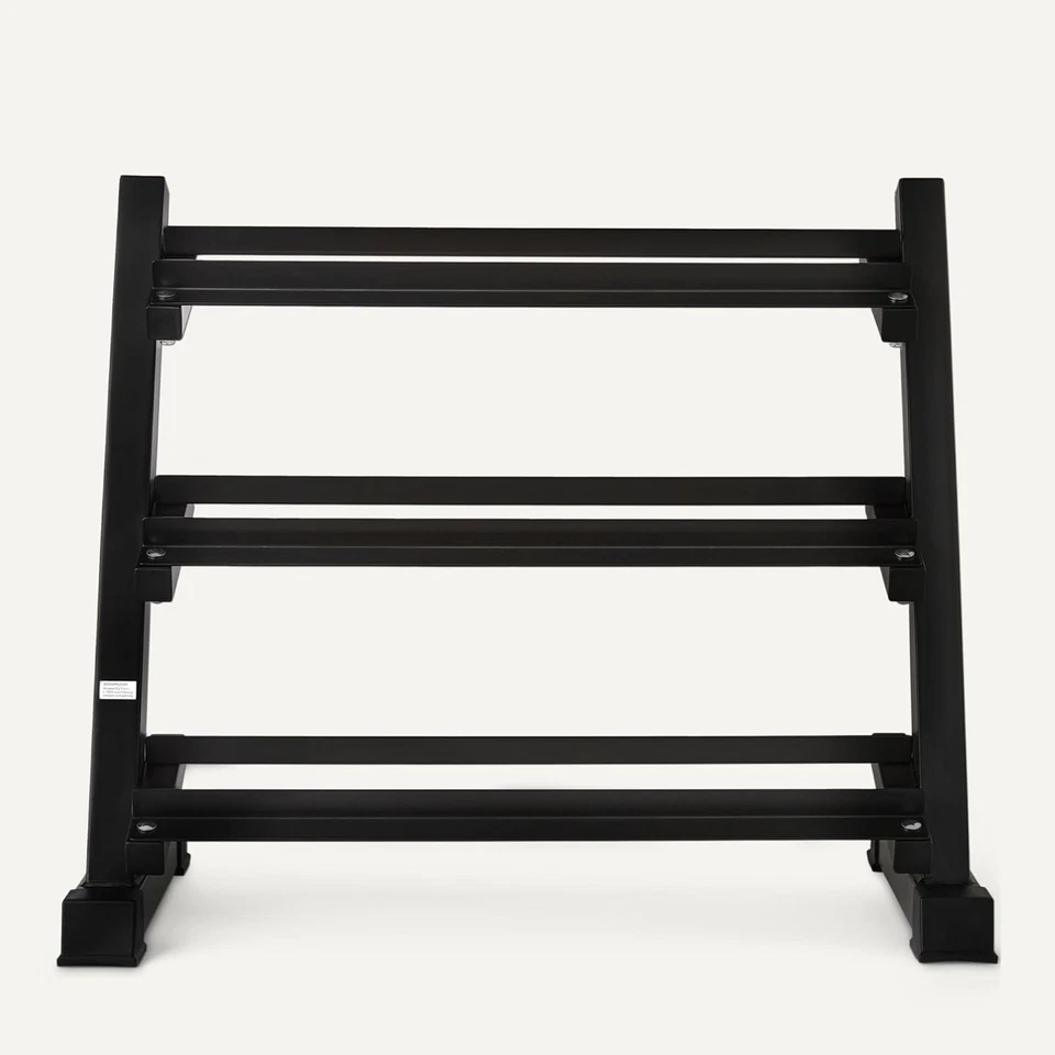 Amazon Basics – Hantelständer, 3-Stöckig, Verstellbar, Nur Ständer, Schwarz - Bild 4 von 4