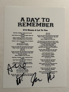 Another Story Day to remember サイン入り A Day to Remember Signed | eBay