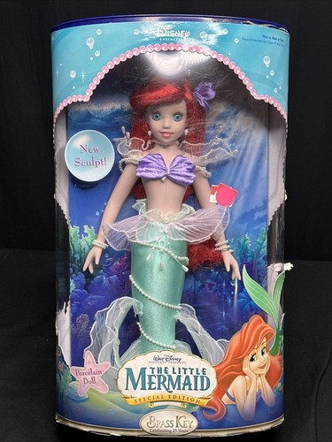 Die kleine Meerjungfrau Sonderedition Messing Schlüssel Porzellan Puppe 2006 Disney Prinzessin