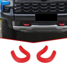JeCar Tow Hook Covers Factory Bumper Protector Exterior red 