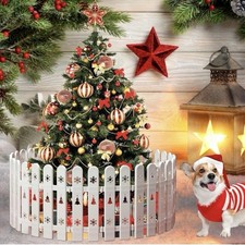 Barrera cerca árbol de Navidad para gatos perros - 30 piezas valla piquete árbol protector niños