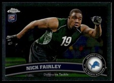 Nick Fairley Rookie RC 2011 Topps Chrome #217 Detroit Lions