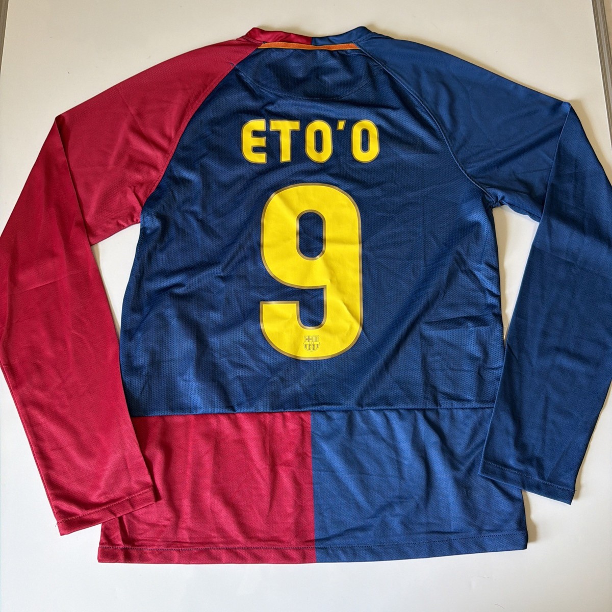 Nike Barcelona 2009 Final Roma Eto'o #9 Jersey Mens M NWT Long