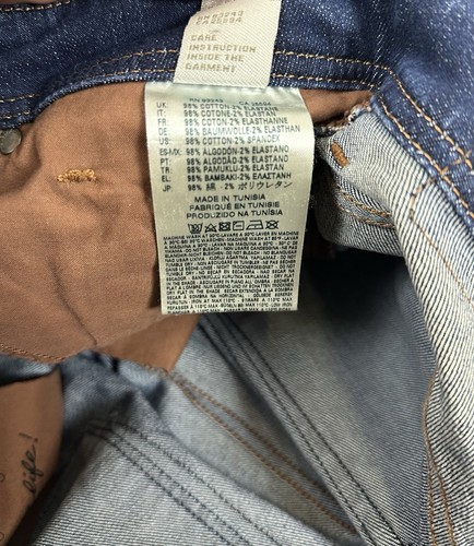 Pantalones de mezclilla elásticos azules desgastados ajustados ajustados DIESEL SLENKER talla W32 L 32 - Imagen 12 de 13