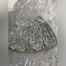 Hanna Andersson Skirt 130 US 8 Girls Gray Leopard Print Bubble