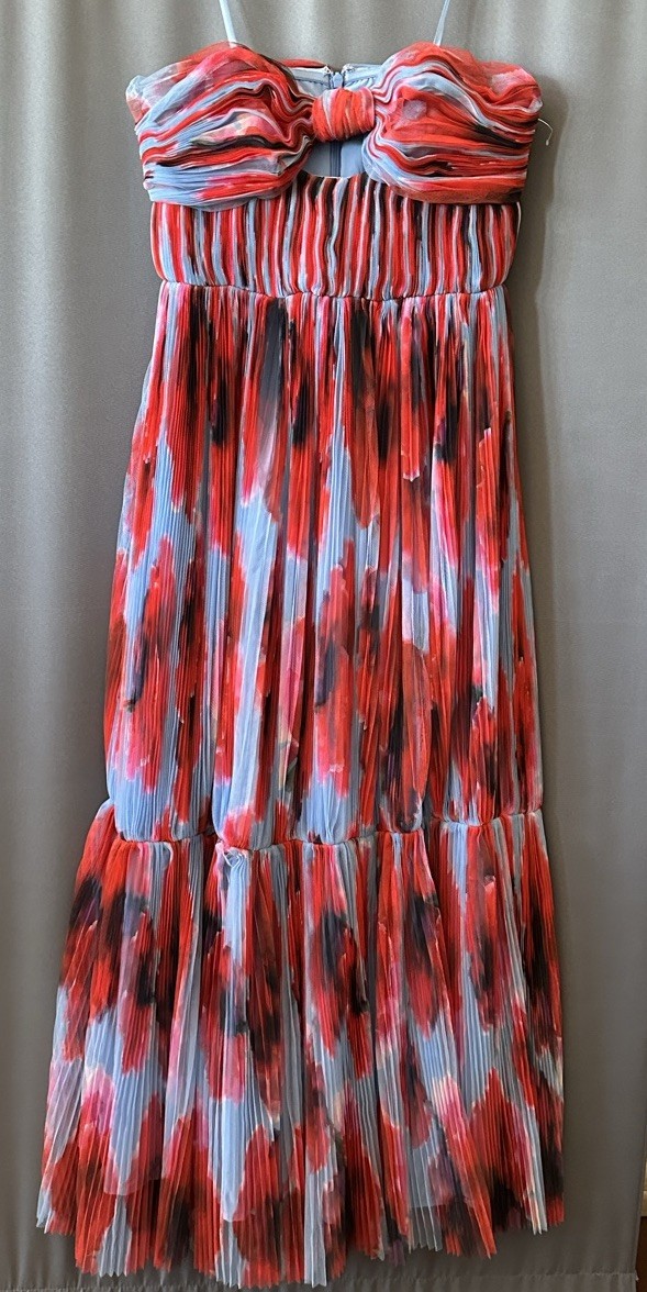 hutch strapless pleated maxi dress Hutch Iris Strapless Pleated A-Line Midi Dress