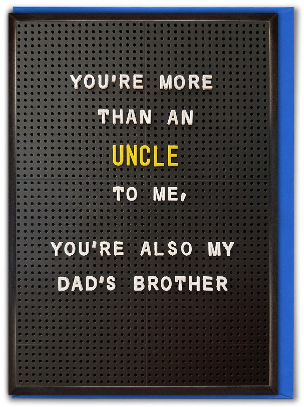 Funny Birthday Card 'More Than An Uncle' Witty Amsuing Novelty Humour Joke