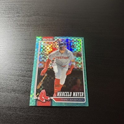 2026 Topps Chrome Marcelo Mayer Red Sox RC #8 Aqua X-Fractor Refractor 119/199 