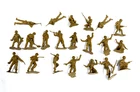 Rare Vintage MARX WWII American Marines / GIs (21 figures) Toy Soldiers