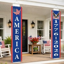 4th of July Decorations Outdoor - 250th 14 x 72 inches, America 1776-2026