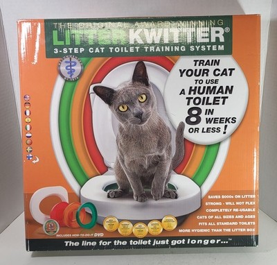 Original Litter Kwitter 3-Step Cat Toilet Training System 8 Weeks NEW OPEN BOX